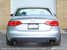 AWE Tuning Audi B8 A4 3.2L Touring Edition Exhaust - Quad 90mm (3.54in) Diamond Black Tips
