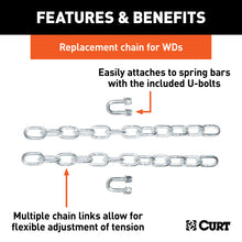 Carica l&#39;immagine nel visualizzatore di Gallery, Curt Replacement Weight Distribution Chain Kit