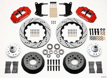 गैलरी व्यूवर में इमेज लोड करें, Wilwood Narrow Superlite 6R Front Hub Kit 14.00in Drill Red 67-69 Camaro 64-72 Nova Chevelle