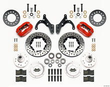 गैलरी व्यूवर में इमेज लोड करें, Wilwood Forged Dynalite Front Kit 11.00in Drill-Red 65-68 Chevy Impala -Drum Spindle