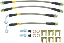 Carica l&#39;immagine nel visualizzatore di Gallery, StopTech 05-06 LGT Stainless Steel Rear Brake Lines (4 Line Kit)
