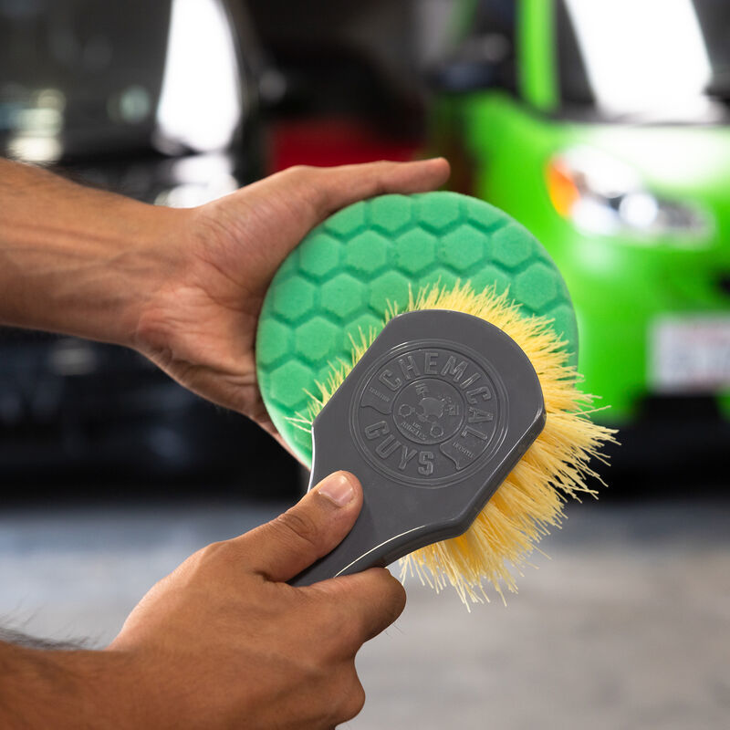 Chemical Guys Stiffy Brush For Carpets & Durable Surfaces - Yellow (P12)