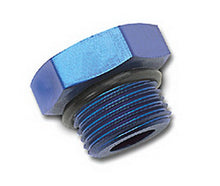 Carica l&#39;immagine nel visualizzatore di Gallery, Russell Performance -6 AN Straight Thread Plug (Blue)