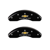 MGP 4 Caliper Covers Engraved Front & Rear Chevy racing Black finish silver ch