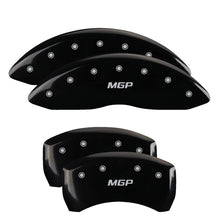 Cargar imagen en el visor de la galería, MGP Front set 2 Caliper Covers Engraved Front JEEP Black finish silver ch