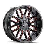 Mayhem 8107 Cogent 20x12 / 8x165.1 BP / -51mm Offset / 130.8mm Hub Black w/ Prism Red Wheel