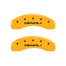 गैलरी व्यूवर में इमेज लोड करें, MGP 4 Caliper Covers Engraved Front &amp; Rear Denali Yellow Finish Black Char 2005 GMC Envoy XL