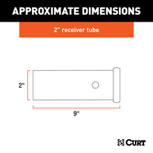 Load image into Gallery viewer, Curt 9in Raw Steel Receiver Tubing (2in Receiver)