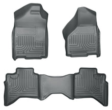 Carica l'immagine nel visualizzatore di Gallery, Husky Liners 03-08 Dodge Ram 1500/2500/3500 Quad Cab WeatherBeater Combo Gray Floor Liners