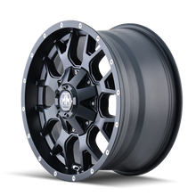 Cargar imagen en el visor de la galería, Mayhem 8015 Warrior 17x9 / 5x127 BP / 18mm Offset / 87mm Hub Matte Black Wheel