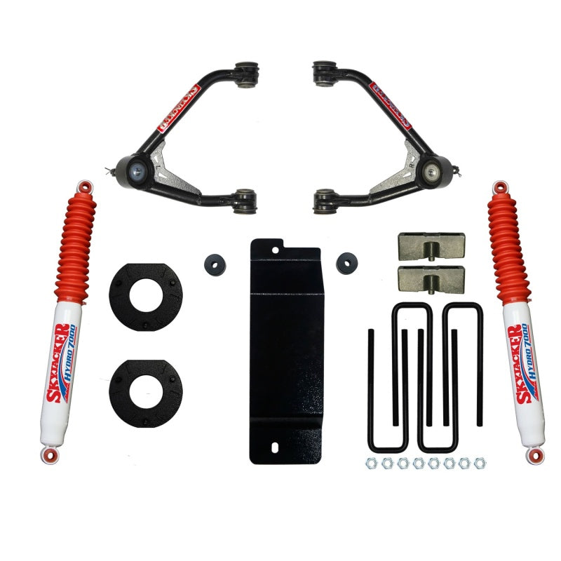 Skyjacker 14-16 GM 1500 4WD (w/Alum or Steel UCA) 3.5-4in UCA Lift Kit w/Rear Hydro 7000 Shocks