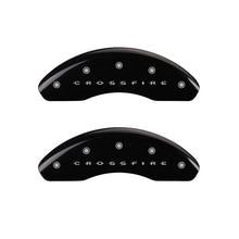 Laden Sie das Bild in den Galerie-Viewer, MGP 4 Caliper Covers Engraved Front &amp; Rear Crossfire Black finish silver ch