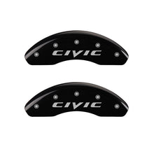 Charger l&#39;image dans la galerie, MGP 4 Caliper Covers Engraved Front &amp; Rear Mgp Yellow Finish Black Char 2017 Honda Civic