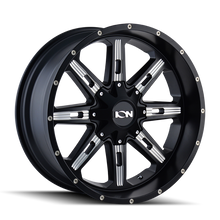 Load image into Gallery viewer, ION Type 184 20x9 / 8x165.1 BP / 18mm Offset / 130.8mm Hub Satin Black/Milled Spokes Wheel