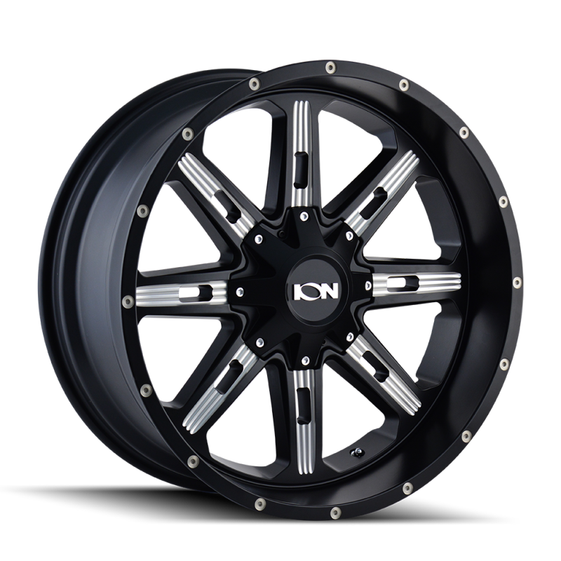 ION Type 184 20x9 / 8x180 BP / 18mm Offset / 124.1mm Hub Satin Black/Milled Spokes Wheel