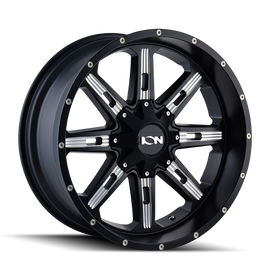 ION Type 184 17x9 / 5x127 BP / 18mm Offset / 87mm Hub Satin Black/Milled Spokes Wheel