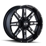 ION Type 184 20x9 / 5x127 BP / 0mm Offset / 87mm Hub Satin Black/Milled Spokes Wheel