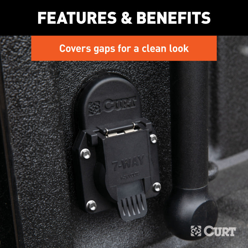 Curt 7-Way Opening Cover Plate for 2020+ Chevrolet/GMC Truck Bed