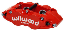 Charger l&#39;image dans la galerie, Wilwood Caliper-Narrow Superlite 4R - Red 1.12/1.12in Pistons 0.81in Disc