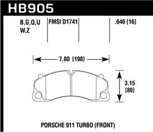 गैलरी व्यूवर में इमेज लोड करें, Hawk 14-18 Porsche 911 Performance Ceramic Street Front Brake Pads