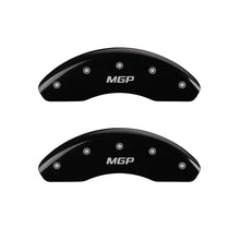 Laden Sie das Bild in den Galerie-Viewer, MGP Front set 2 Caliper Covers Engraved Front MGP Black finish silver ch
