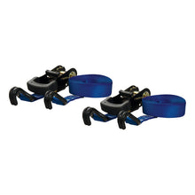 Load image into Gallery viewer, Curt 16ft Blue Cargo Straps w/J-Hooks (733lbs 2-Pack)