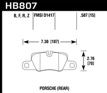 Carica l'immagine nel visualizzatore di Gallery, Hawk 2014 Porsche 911 HPS 5.0 Rear Brake Pads