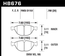 Carica l'immagine nel visualizzatore di Gallery, Hawk 06-10 BMW M5/M6 HPS Street Front Brake Pads