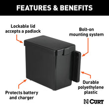 Load image into Gallery viewer, Curt 6in x 5-1/2in x 3-1/4in Breakaway Battery Case w/Lockable Tab