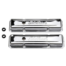 गैलरी व्यूवर में इमेज लोड करें, Edelbrock Valve Cover Signature Series Chevrolet 1959-1986 262-400 CI V8 Low Chrome
