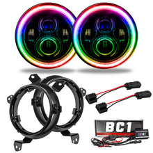 Laden Sie das Bild in den Galerie-Viewer, Oracle Jeep Wrangler JL/JT 7in. High Powered LED Headlights (Pair) - ColorSHIFT w/ BC1 Controller