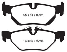 गैलरी व्यूवर में इमेज लोड करें, EBC 13+ BMW X1 2.0 Turbo (28i) Yellowstuff Rear Brake Pads
