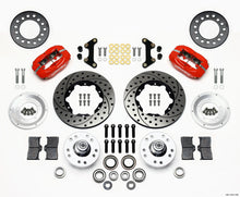 गैलरी व्यूवर में इमेज लोड करें, Wilwood Forged Dynalite Front Kit 11.00in Drill-Red 49-54 Chevy / 53-62 Corvette