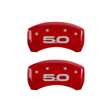 Charger l&#39;image dans la galerie, MGP Rear set 2 Caliper Covers Engraved Rear 2015/50 Red finish silver ch