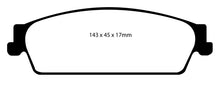 Laden Sie das Bild in den Galerie-Viewer, EBC 09-14 Cadillac Escalade 6.0 Hybrid Greenstuff Rear Brake Pads