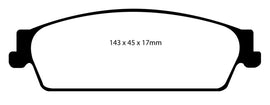 EBC 09-14 Cadillac Escalade 6.0 Hybrid Greenstuff Rear Brake Pads
