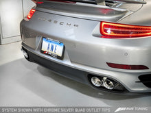 Charger l&#39;image dans la galerie, AWE Tuning Porsche 991.1 Turbo Performance Exhaust and High-Flow Cats - Silver Quad Tips
