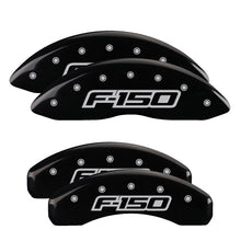 Carica l&#39;immagine nel visualizzatore di Gallery, MGP 4 Caliper Covers Engraved F&amp;R F150 / F150 2009 Black Powder Coat Finish Silver Characters