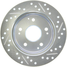 Laden Sie das Bild in den Galerie-Viewer, StopTech Select Sport Drilled &amp; Slotted Rotor - Front Left