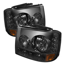 Laden Sie das Bild in den Galerie-Viewer, Spyder Chevy Silverado 1500/ 1PC W/ Bumper Lights LED Crystal Headlights Smoke HD-YD-CS99-1PC-AM-SM
