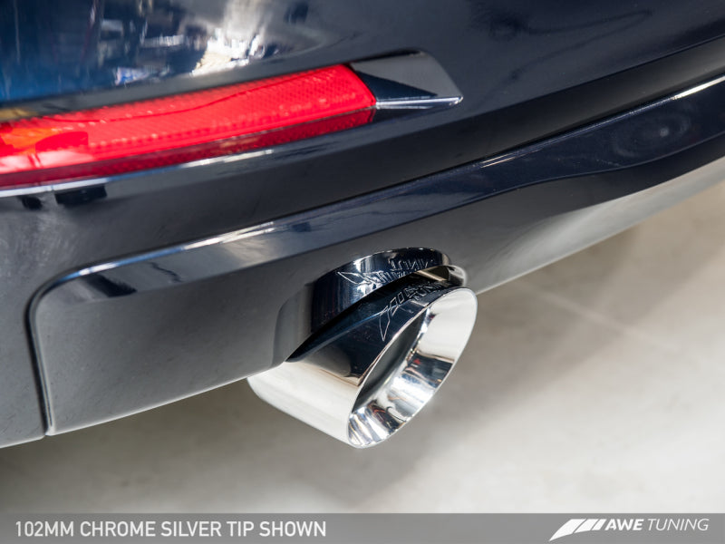 AWE Tuning BMW F30 320i Touring Edition Exhaust & Performance Mid Pipe - Chrome Silver Tip (102mm)