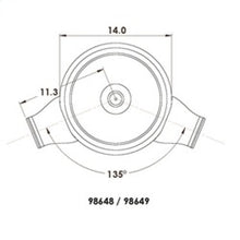 Charger l&#39;image dans la galerie, Spectre Low Profile Air Box 14in. OD x 5-13/32in. H / 135 Degree Inlet - Chrome
