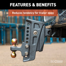 Carica l&#39;immagine nel visualizzatore di Gallery, Curt Rebellion XD 2.5in Cushion Hitch Ball Mount