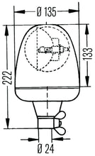 गैलरी व्यूवर में इमेज लोड करें, Hella Rotating Lamp H 24V Yellow Mgs24 2Rl