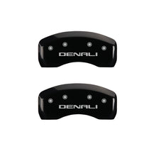 Carica l&#39;immagine nel visualizzatore di Gallery, MGP 4 Caliper Covers Engraved Front &amp; Rear Denali Black finish silver ch