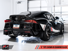 Carica l&#39;immagine nel visualizzatore di Gallery, AWE 2020 Toyota Supra A90 Resonated Touring Edition Exhaust - 5in Diamond Black Tips