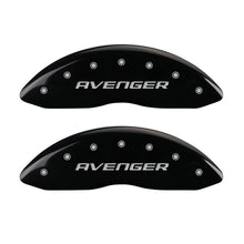 Charger l&#39;image dans la galerie, MGP 4 Caliper Covers Engraved Front &amp; Rear With out stripes/Avenger Black finish silver ch