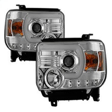 Cargar imagen en el visor de la galería, Spyder GMC Sierra 14-16 Projector Headlights Light Bar DRL Chrm PRO-YD-GS14V2-LBDRL-C