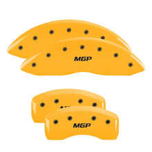 Carica l&#39;immagine nel visualizzatore di Gallery, MGP 4 Caliper Covers Engraved Front &amp; Rear Acura Yellow Finish Black Char 2006 Acura TSX