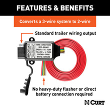 Carica l&#39;immagine nel visualizzatore di Gallery, Curt Non-Powered 3-to-2-Wire Taillight Converter (Bulk)